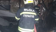 Menteşe'deki TOKİ Şantiyesinde Korkutan Yangın