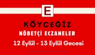12-13 Eylül 2025 Köyceğiz Bugün Nöbetçi Eczaneler