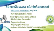 Köyceğiz’de Kırkyama Kursu Başlıyor: Kayıtlar Başladı