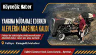 Traktörü Yandı, Canını Son Anda Kurtardı!
