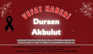 Ortaca Cumhuriyet Mahallesi Yasta: Dursen Akbulut Vefat Etti