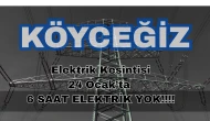Köyceğiz’de 24 Ocak’ta 6 Saatlik Elektrik Kesintisi