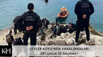LEYLEK KOYU'NDA YAKALANDILAR! 28'i çocuk 32 Göçmen