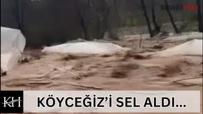 Köyceğiz'de Şiddetli Yağış Sonrası Pınar Mahallesi’nde Dere Taştı