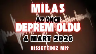 Milas'ta Az Önce Deprem mi Oldu? 5.4 Derinlikte Sallandı!