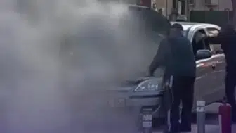 Dalaman Atatürk Caddesi’nde Otomobil Yangını Panik Yarattı