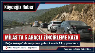 Boğa Yokuşu'nda 5 Araçlı Zincirleme Kaza