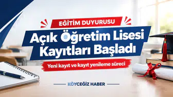 Köyceğiz'de Açık Öğretim Lisesi Kayıtları Başladı!