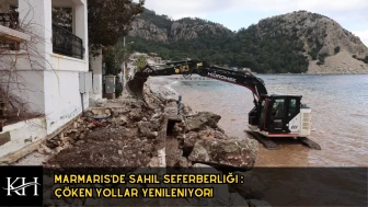 Marmaris'de Sahil Seferberliği : Çöken Yollar Yenileniyor!