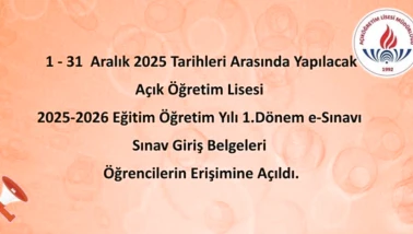 Köyceğiz Halk Eğitim’den Açık Lise e-Sınav Duyurusu: Giriş Belgeleri Yayında