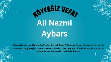 Emekli Polis Ali Nazmi Aybars Vefat Etti: Cenazesi Bugün Merkez Hacıbey Camii’nden Kalkacak
