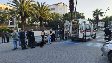 Marmaris Atatürk Caddesi’nde Motosiklet Kazası