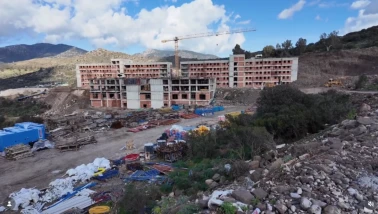 Bodrum Ortakent'te 400 Kişilik Öğrenci Yurdu İnşaatı Hızla Yükseliyor