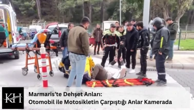 Marmaris’te Dehşet Anları: Otomobil ile Motosikletin Çarpıştığı O Anlar Kamerada