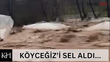 Köyceğiz'de Şiddetli Yağış Sonrası Pınar Mahallesi’nde Dere Taştı