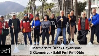Marmaris'te Örnek Dayanışma: 3 Kilometrelik Sahil Pırıl Pırıl Oldu