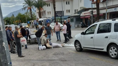 Fethiye Günlükbaşı Çatalarık Kavşağında Trafik Kazası: Motosikletteki 2 Kişi Yaralandı