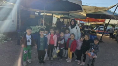 Köyceğiz Beyobası Anaokulu’nda Minikler Pazara Gitti, Meyve Tabaklarıyla Döndü!