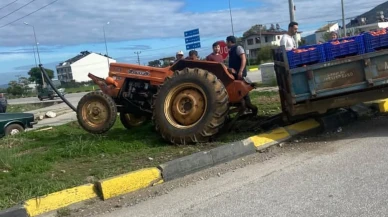 Karaçulha Toptancı Hali’nde Traktör Kazası