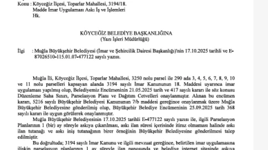 Toparlar Mahallesi’nde Parsel Düzenlemesi Askıya Çıktı