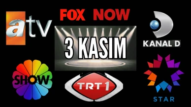 3 Kasım Pazartesi TV Yayın Akışı, ATV, Show TV, NOW TV, Kanal D ve TRT 1 2025: Bugün Hangi Diziler, Filmler Var?