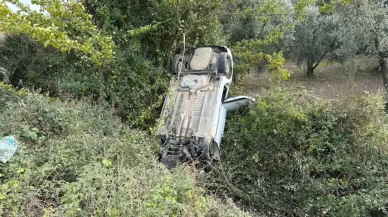 İznik’te Otomobil Zeytinliğe Uçtu! Sakarya Yolunda Takla Atan Araçta 1 Kişi Yaralandı