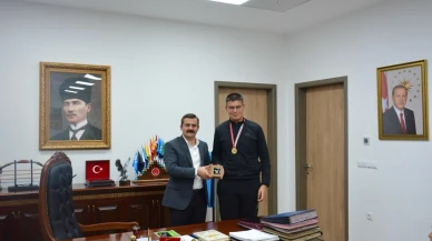 Özel Sporcu Yusuf Ali Keser Kaymakam Mert Kumcu’yu Ziyaret Etti