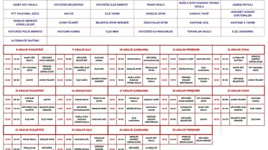 Köyceğiz Voleybol Turnuvası Maç Fikstürü