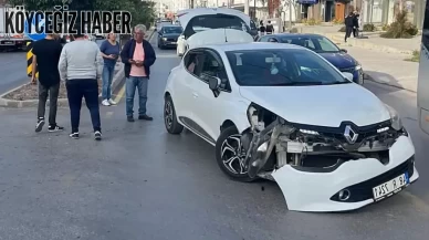 Bodrum’da Otomobil ile Motosikletin Çarpıştığı Kaza Kameraya Yansıdı