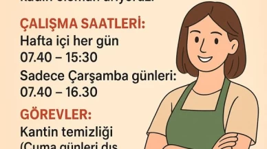 Köyceğiz İmam Hatip Ortaokulu’na Kadın Kantin Personeli Aranıyor