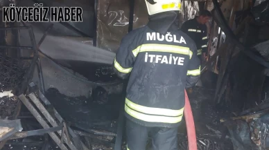 Menteşe'deki TOKİ Şantiyesinde Korkutan Yangın