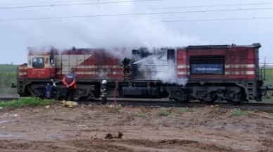Edirne’de Yük Treninde Korkutan Yangın: Makinist Son Anda Kurtuldu