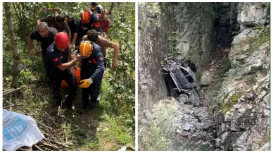 Giresun Espiye’de Feci Kaza: Otomobil Dereye Yuvarlandı, 1 Ölü 1 Ağır Yaralı