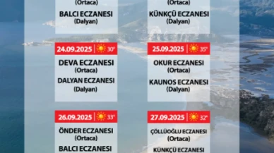 Ortaca ve Dalyan Nöbetçi Eczaneler: 23–28 Eylül 2025 Ortaca Nöbetçi  Eczane Listesi
