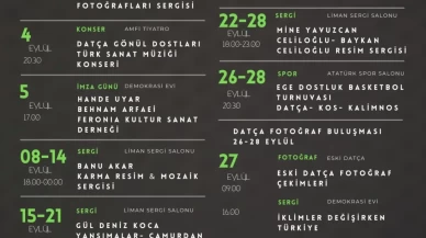 Datça Belediyesi Eylül Ayı Etkinlik Takvimi Açıklandı: Sanat, Müzik ve Spor Bir Arada