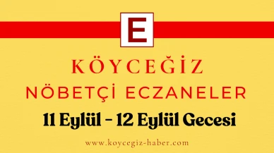 11-12 Eylül 2025 Köyceğiz Bugün Nöbetçi Eczaneler