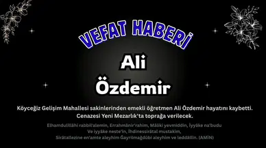 Köyceğiz Acı Kaybı: Emekli Öğretmen Ali Özdemir Vefat Etti!