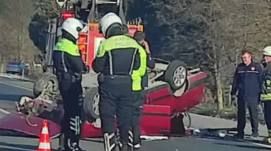 Yatağan yolunda kaza: Takla atan araçtan sağ çıkarıldı