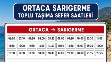 Ortaca - Sarıgerme Dolmuş Saatleri (Güncel)