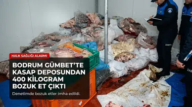 Gümbet’te Bir İşletmeden 400 Kilo Bozuk Et Çıktı