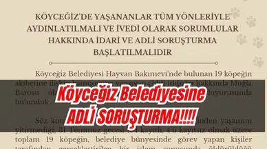 Muğla Barosu'ndan Köyceğiz'deki İddialara Suç Duyurusu!