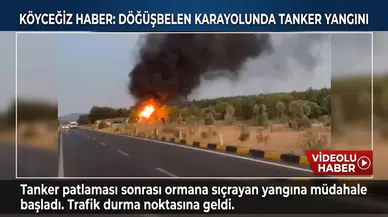 Köyceğiz'de Tanker Patladı: Orman Yangını
