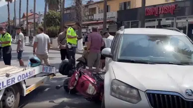 Fethiye Atatürk Caddesi’nde Motorsiklet Kazası