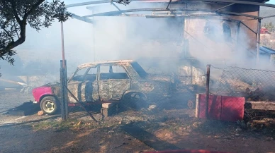 Menteşe Akçaova’da Prefabrik Bağ Evi Yangını: Ev ve Araç Zarar Gördü