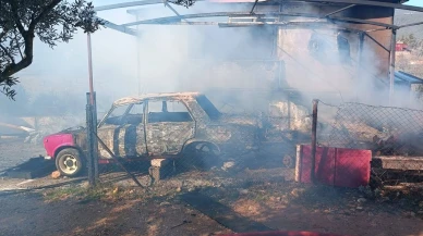 Menteşe Akçaova’da Prefabrik Bağ Evi Yangını: Ev ve Araç Zarar Gördü