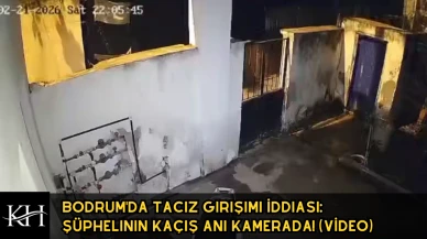 Bodrum'da Taciz Girişimi İddiası: Şüphelinin Kaçış Anı Kamerada!