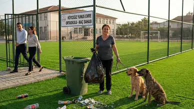 Köyceğiz Yunus Emre Ortaokulu Bahçesinde "Temizlik" Tartışması: Çöp Değil, Sevgi Fazla Geldi!
