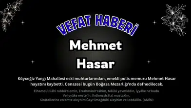 Köyceğiz Yangı Mahallesi Emekli Polis Mehmet Hasar Vefat Etti!