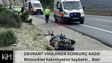 Menteşe Devrant'ta Trafik Kazası : Motosiklet Sürücüsü Yaralandı