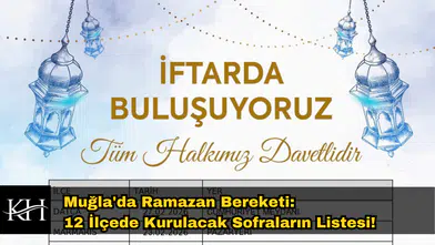 Muğla’da Dev İftar Sofraları Kuruluyor! Tarihler Belli oldu
